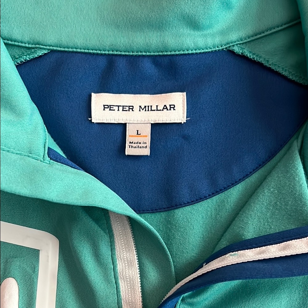 Peter Millar Aqua Blue Performance Pullover - image 2